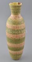 Bán Károly, retró váza, jelzett, sérült, m: 32,5 cm