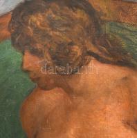 Jelzés nélkül, XX. sz. eleje: Női akt. Olaj, vászon. 77×58 cm
