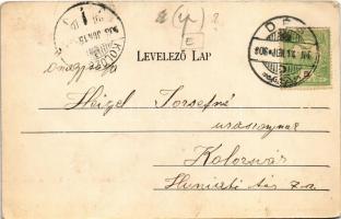 1906 Désakna, Ocna Dejului; III. Sósfürdő, vasútállomás, vonat. Désakna látképe 3 sorozatban. Teleky...