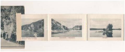 1911 Orsova, Kazán-szoros. leporellolap 10 képpel / Kasanpartie / Cazane / gorge. leporellocard with...