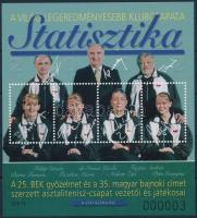 2003 Statisztika, a világ legeredményesebb klubcsapata emlékív a játékosok és az edzők aláírásával / souvenir sheet with signatures