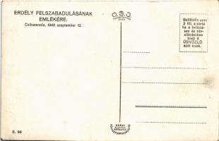 1940 Csíkszereda, Miercurea Ciuc; bevonulás, magyar címer / entry of the Hungarian troops, coat of a...