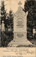 1915 Karánsebes, Caransebes; Monumentul Constantin Diaconoviciu Loga / Constantin Diaconovici Loga emlékmű / monument (EB)