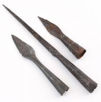 Huszár kopja/lándzsa hegyek, XVI-XVII. sz. Acél, h: 14-27 cm / 16th-17th century steel spearheads