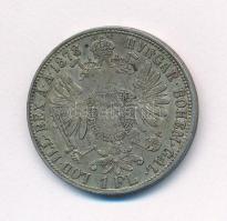 Ausztria 1878. 1Fl Ag "Ferenc József" T:2- patina Austria 1878. 1 Florin Ag "Franz Jo...