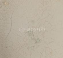 Kaspó. Fajansz. Németország XIX. sz. Jelzett. Mázrepedésekkel. d: 30 cm, m: 26 cm,