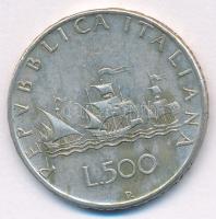 Olaszország 1965R 500L Ag "Kolumbusz hajói" T:2,2- patina
Italy 1965R 500 Lire Ag "C...