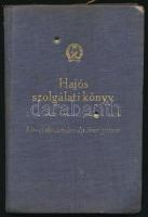 1952 Fényképes hajós szolgálati könyv Plank Antal hajóskapitány részére