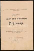 cca. 1900 - Általános pozsonyi katona előkészitő-iskola programja. Hajtásokkal.