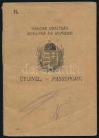 1927 Bp., Gyáros leánya számára kiállított fényképes útlevél / Hungarian passport