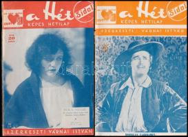 1930 A Hét - képes hetilap 4 db száma színház és mozi témában