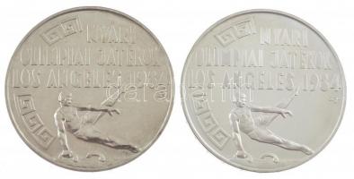 1984. 500Ft Ag "Nyári Olimpiai Játékok - Los Angeles" (2xklf) T:PP, BU ujjlenyomat, patina...