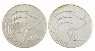 1999. 2000Ft Ag XXVII. Nyári Olimpia - Sydney (2xklf) kapszulában, tanúsítvánnyal T:PP, BU kis patina Adamo EM162
