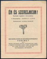 cca 1926 Én és a szerelmeim, burleszk vígjáték 8 felvonásban, főszerepben: Harold Lloys, Paramount világattrakció, Fanamet Filmforgalmi Rt., filmet bemutató magyar ny. prospektus, 4 oldal, jó állapotban, 15x13 cm