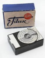 Filux Platin típusú retró analóg fénymérő (luxmérő), eredeti dobozában, 6x4x2 cm / Vintage light meter (lux meter)