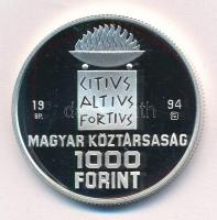 1994. 1000Ft Ag "XXVI. Nyári Olimpia - Atlanta" kapszulában, tanúsítvánnyal T:PP 
Adamo E...