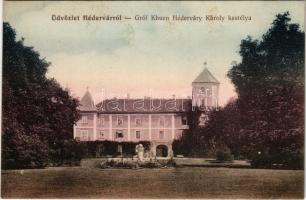 1917 Hédervár, Gróf Khuen-Héderváry kastély. Fogyasztási Szövetkezet kiadása (fl)