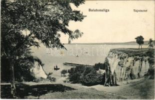 1916 Balatonaliga (Balatonvilágos), Tájrészlet. Novák Jenő kiadása (EK)