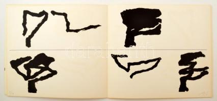 Hollán Sándor (Alexandre Hollan, 1933-): Tölgyfatánc mappa, Vasarely Múzeum, 1993. 3 db szitanyomat,...