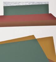 Mark (Márkus), Anna (1928-): Geometrikus kompozíció, 1990. Szitanyomat, papír, jelzett, művészpéldán...