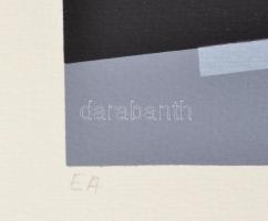 Konok Tamás (1930-2020): Geometrikus kompozíció, 1991. Szitanyomat, papír, jelzett. Művészpéldány E....