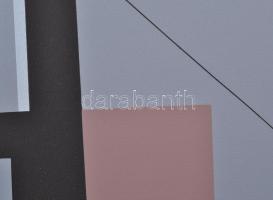 Konok Tamás (1930-2020): Geometrikus kompozíció, 1991. Szitanyomat, papír, jelzett. Művészpéldány E....