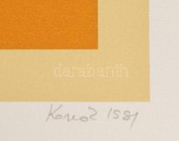 Konok Tamás (1930-2020): Geometria, 1991. Szitanyomat, papír, jelzett. Művészpéldány E.A. jelzéssel....