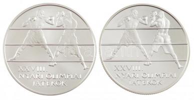 2004. 5000Ft Ag XXVIII. Nyári Olimpia - Athén (2xklf) kapszulában, tanúsítvánnyal T:PP,BU kis patina Adamo EM189