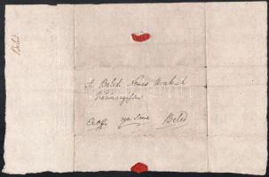 1809 Beled község részére a megszálló francia seregek által kiadott adófizetési felszólítás, szabad ...