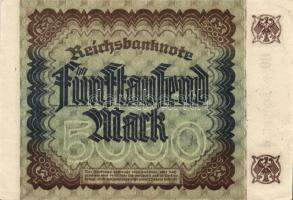 Német Birodalom/Weimari Köztársaság 1922. 5000M látványos gépszínátnyomattal T:I