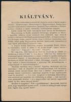 1940 Erdélyi bevonulás alkalmából kiadott röplap, hátoldalán visszatért bélyegzővel