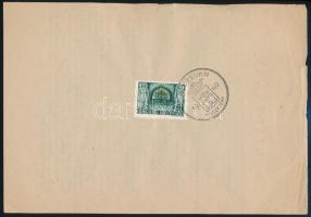 1940 Erdélyi bevonulás alkalmából kiadott röplap, hátoldalán visszatért bélyegzővel