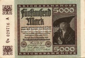 Német Birodalom/Weimari Köztársaság 1922. 5000M T:I