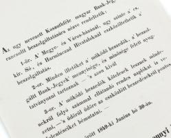 1849 gr. Apponyi Károly hadi parancsnok Kossuth bankók bevonásáról szóló hirdetménye 23x29 cm