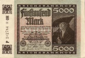 Német Birodalom/Weimari Köztársaság 1922. 5000M T:I