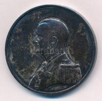 ~1990. Horthy Miklós / LXXX kétoldalas, ezüstpatinázott fém emlékérem (42mm) T:2,2- patina