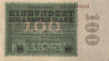 Német Birodalom/Weimari Köztársaság 1922. 100.000.000M T:I-