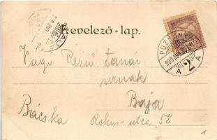 1900 Pozsony, Pressburg, Bratislava; látkép, vár. Verlag von G. Rüger & Co. Photogr. v. K. Körpe...