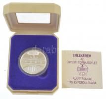 1995. "Épség, Erő, Egyetértés! / UTE (Újpesti Torna Egylet) 1885" kétoldalas, jelzett Ag e...