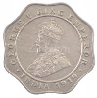 Brit-India 1919. 4A Cu-Ni "V. György" (6,78g) T:1-
British India 1919. 4 Anna Cu-Ni "...