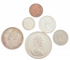 Kanada 1967. 1c - 1$ (6xklf) forgalmi sor T:1 kis patina Canada 1967. 1 Cent - 1 Dollar (6xdiff) coi...