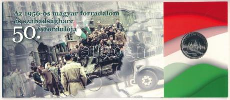 2006. 50Ft Cu-Ni "1956-os forradalom" első napi veret + 500Ft alacsony sorszámú "EB 0011863" bankjegy "1956-os forradalom" díszcsomagolásban T:1,I