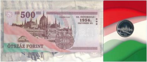 2006. 50Ft Cu-Ni "1956-os forradalom" első napi veret + 500Ft alacsony sorszámú "EB 0...