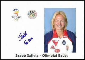 Szabó Szilvia (1978-) kajakos aláírt fotója