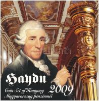 2009. 5Ft-200Ft Haydn (7xklf) forgalmi érme sor, benne Joseph Haydn Ag emlékérem (12g/0.999/29mm) T:BU FO43.3