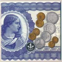 2006. 1Ft-100Ft (7xklf) forgalmi sor szettben + 1946. 1Ft Ag "Hatvanéves a Forint" utánver...