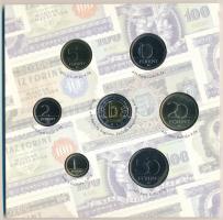 2006. 1Ft-100Ft (7xklf) forgalmi sor szettben + 1946. 1Ft Ag "Hatvanéves a Forint" utánver...