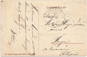 1912 Ledény, Ladzany; templom, paplak, iskola, Méltóságos Ruston urasági kastélya, Brüll Jakab üzlet...