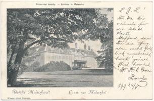 1899 (Vorläufer) Malacka, Malaczka, Malacky; Pálffy kastély. Wiesner Alfred kiadása / Schloss / castle (kis szakadás / small tear)