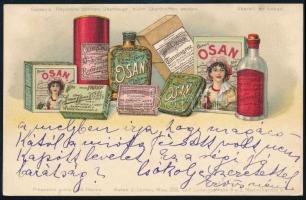 1913 Osan pipereszerek litho reklámkártyája